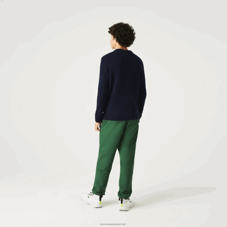 Lacoste Regular fit wollen jersey trui met gespikkelde print 0828H1507 marineblauw 7cg Heren