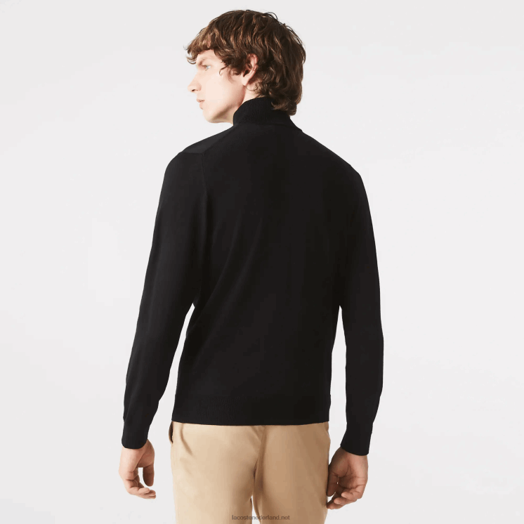 Lacoste coltrui van merinowol 0828H1591 zwart 031 Heren