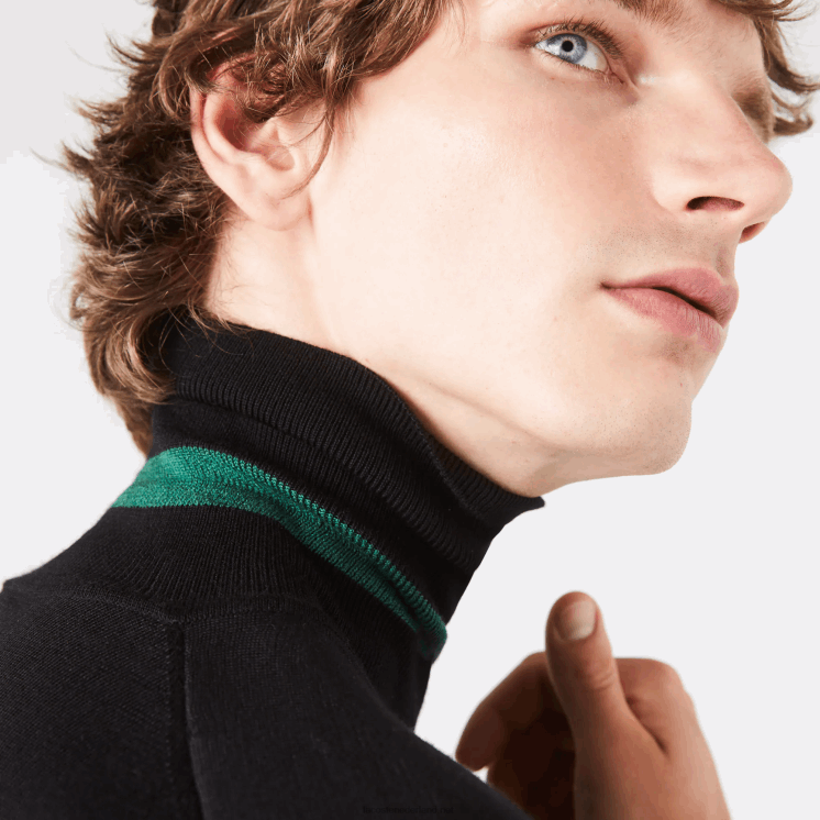 Lacoste coltrui van merinowol 0828H1591 zwart 031 Heren