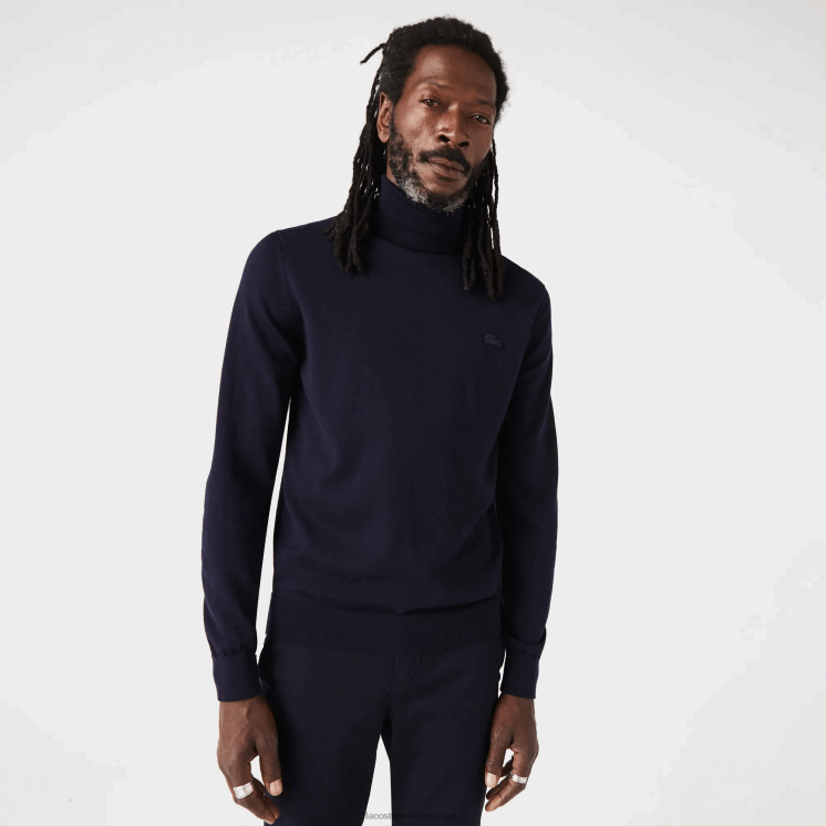 Lacoste coltrui van merinowol 0828H1592 marineblauw 166 Heren