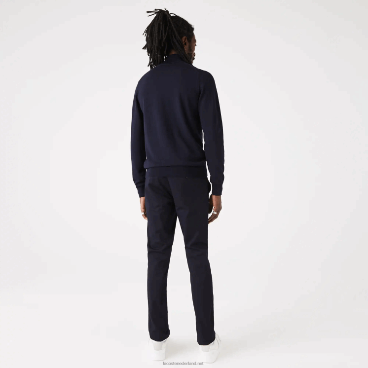 Lacoste coltrui van merinowol 0828H1592 marineblauw 166 Heren