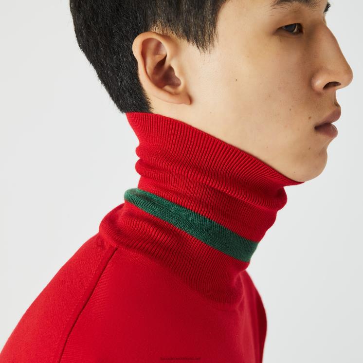 Lacoste coltrui van merinowol 0828H1593 rood 240 Heren