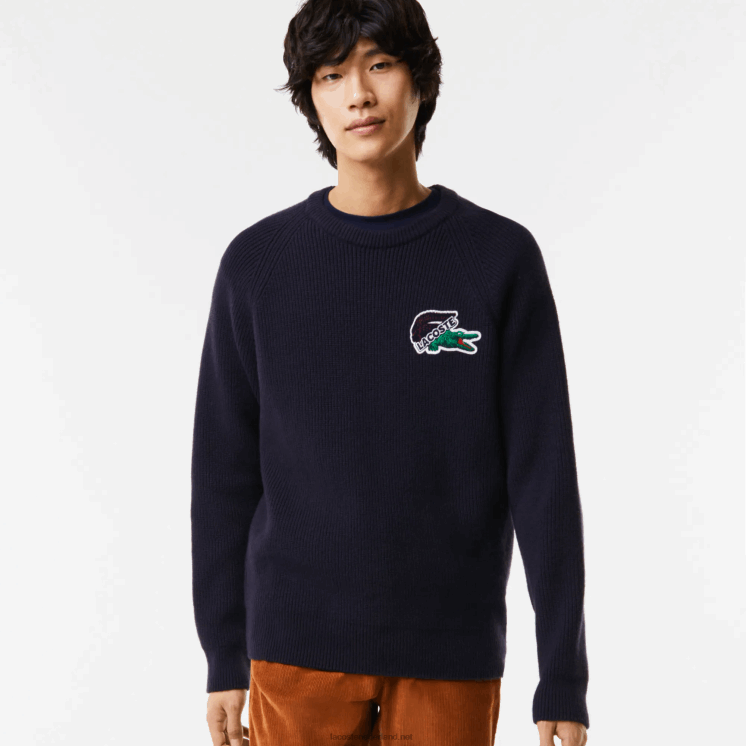 Lacoste krokodil trui 0828H1380 marineblauw 166 Heren