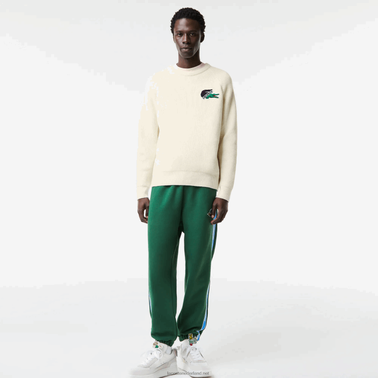 Lacoste krokodil trui 0828H1381 witte xfj Heren