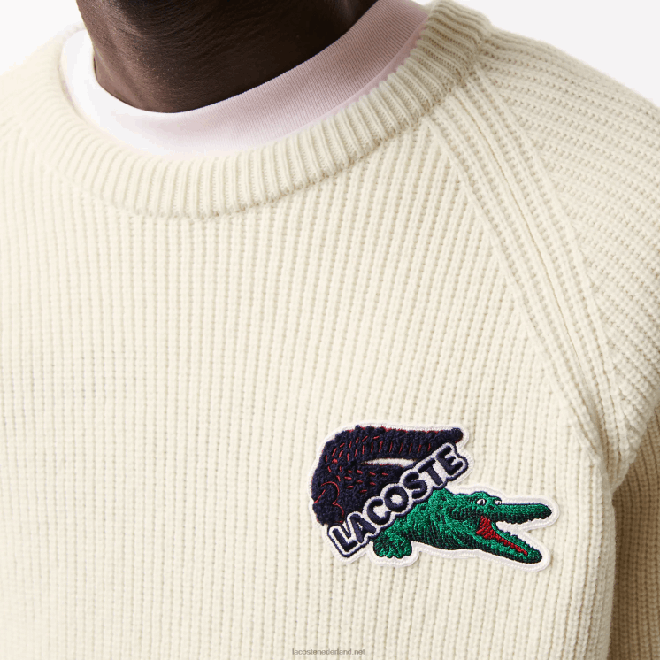 Lacoste krokodil trui 0828H1381 witte xfj Heren