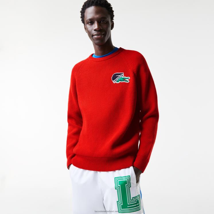 Lacoste krokodil trui 0828H1382 rood 240 Heren