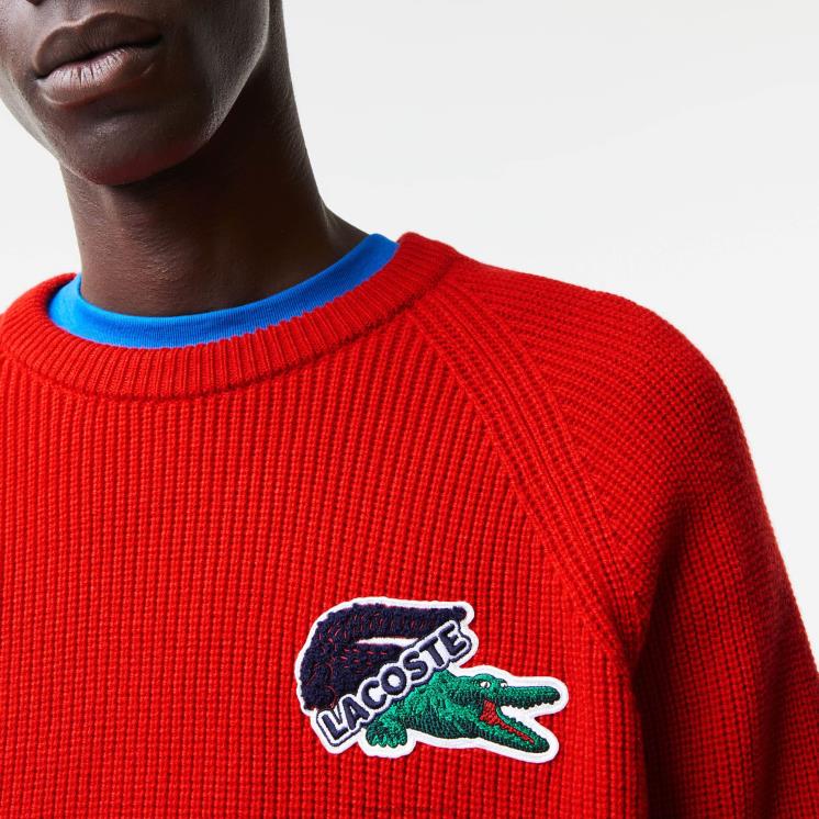 Lacoste krokodil trui 0828H1382 rood 240 Heren