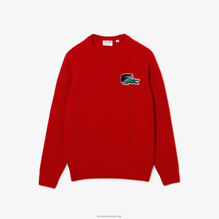 Lacoste krokodil trui 0828H1382 rood 240 Heren