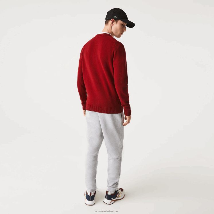 Lacoste wollen trui met ronde hals 0828H1408 bordeaux 476 Heren