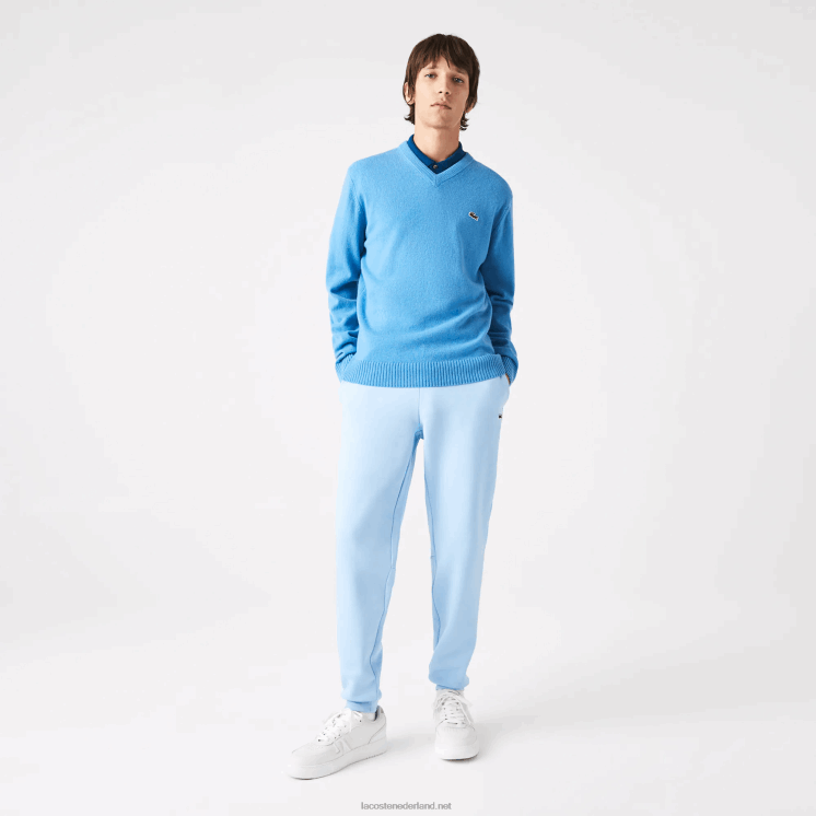 Lacoste wollen trui met v-hals 0828H1553 blauw 4xa Heren