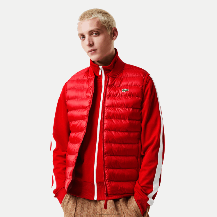 Lacoste gewatteerd waterafstotend vest 0828H1250 rood 240 Heren