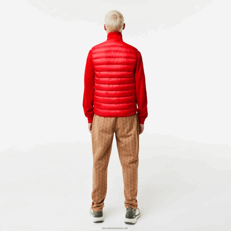 Lacoste gewatteerd waterafstotend vest 0828H1250 rood 240 Heren