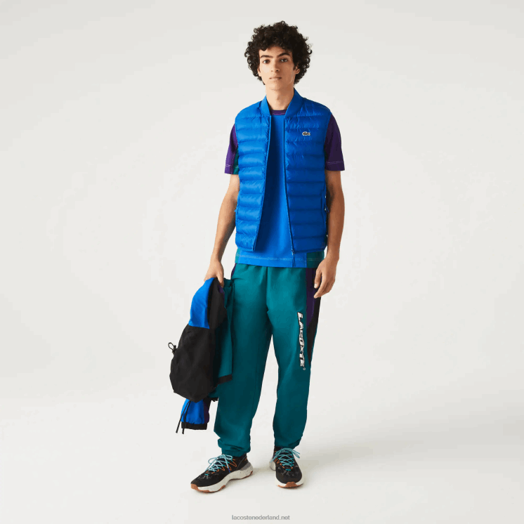 Lacoste gewatteerd waterafstotend vest 0828H1251 blauw k1q Heren