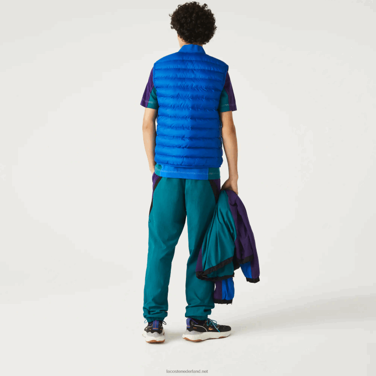 Lacoste gewatteerd waterafstotend vest 0828H1251 blauw k1q Heren