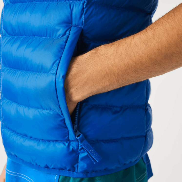Lacoste gewatteerd waterafstotend vest 0828H1251 blauw k1q Heren