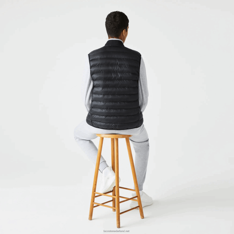 Lacoste gewatteerd waterafstotend vest 0828H1252 zwart 031 Heren