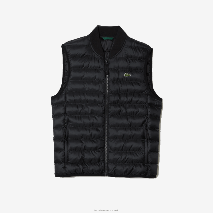 Lacoste gewatteerd waterafstotend vest 0828H1252 zwart 031 Heren