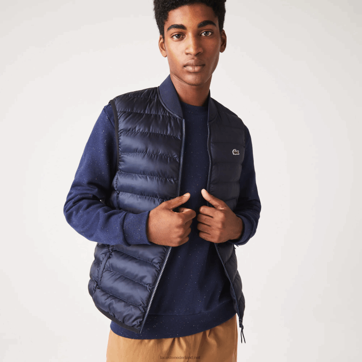 Lacoste gewatteerd waterafstotend vest 0828H1253 marineblauw hde Heren