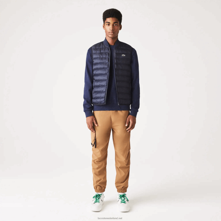 Lacoste gewatteerd waterafstotend vest 0828H1253 marineblauw hde Heren