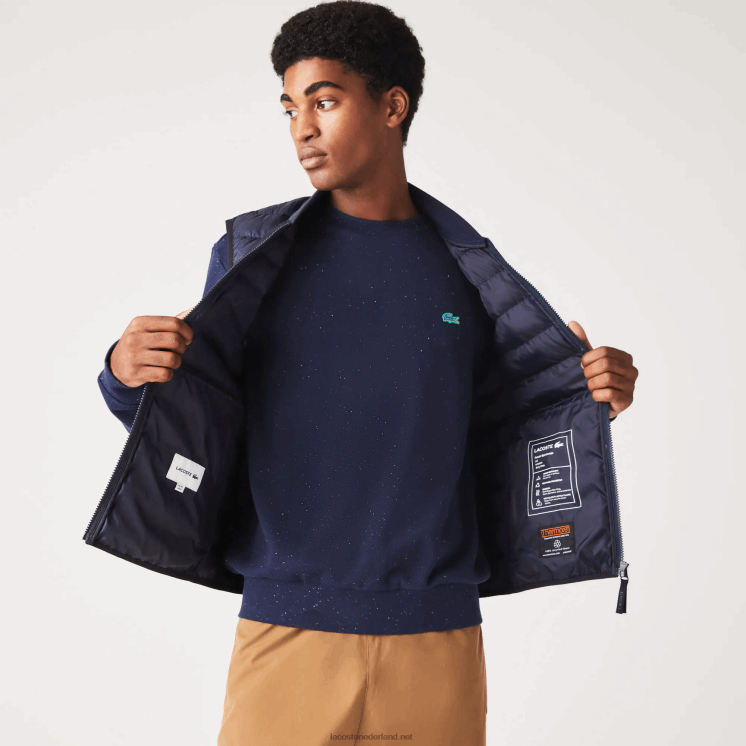 Lacoste gewatteerd waterafstotend vest 0828H1253 marineblauw hde Heren