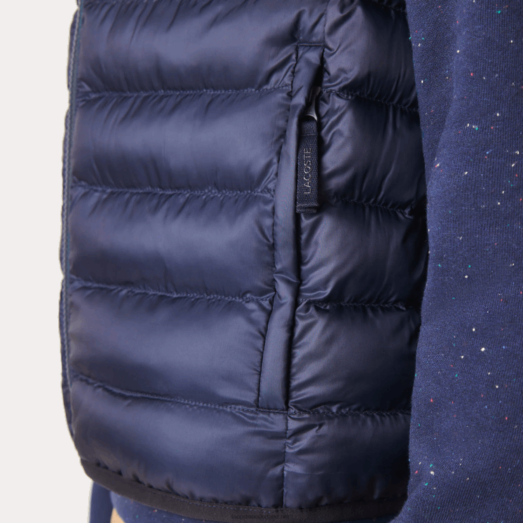 Lacoste gewatteerd waterafstotend vest 0828H1253 marineblauw hde Heren