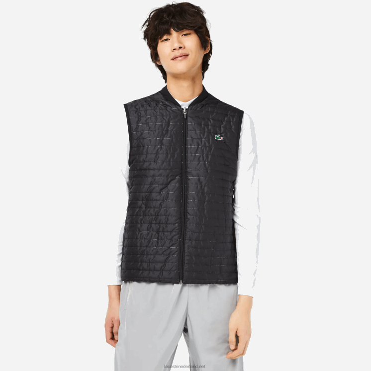 Lacoste sport gewatteerd omkeerbaar vest 0828H384 grijze zwarte wix Heren
