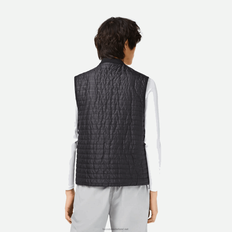 Lacoste sport gewatteerd omkeerbaar vest 0828H384 grijze zwarte wix Heren