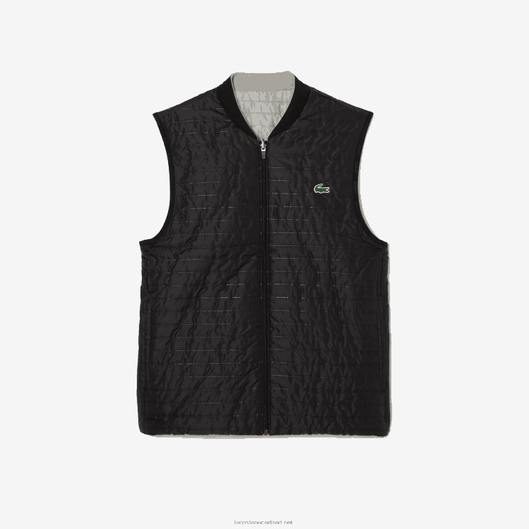Lacoste sport gewatteerd omkeerbaar vest 0828H384 grijze zwarte wix Heren