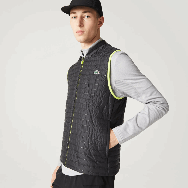 Lacoste sport gewatteerd omkeerbaar vest 0828H385 geel zwart g65 Heren