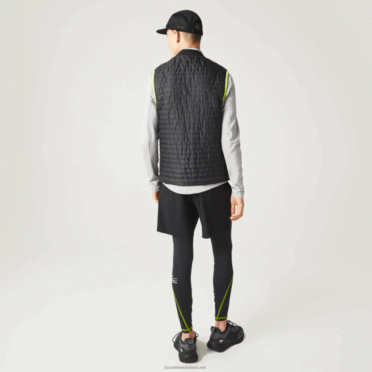 Lacoste sport gewatteerd omkeerbaar vest 0828H385 geel zwart g65 Heren