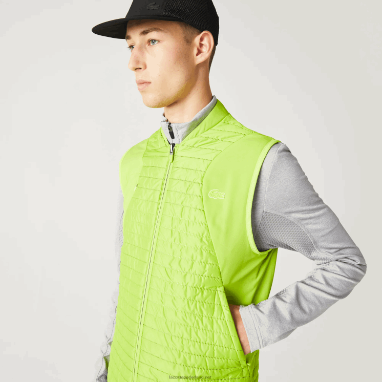 Lacoste sport gewatteerd omkeerbaar vest 0828H385 geel zwart g65 Heren