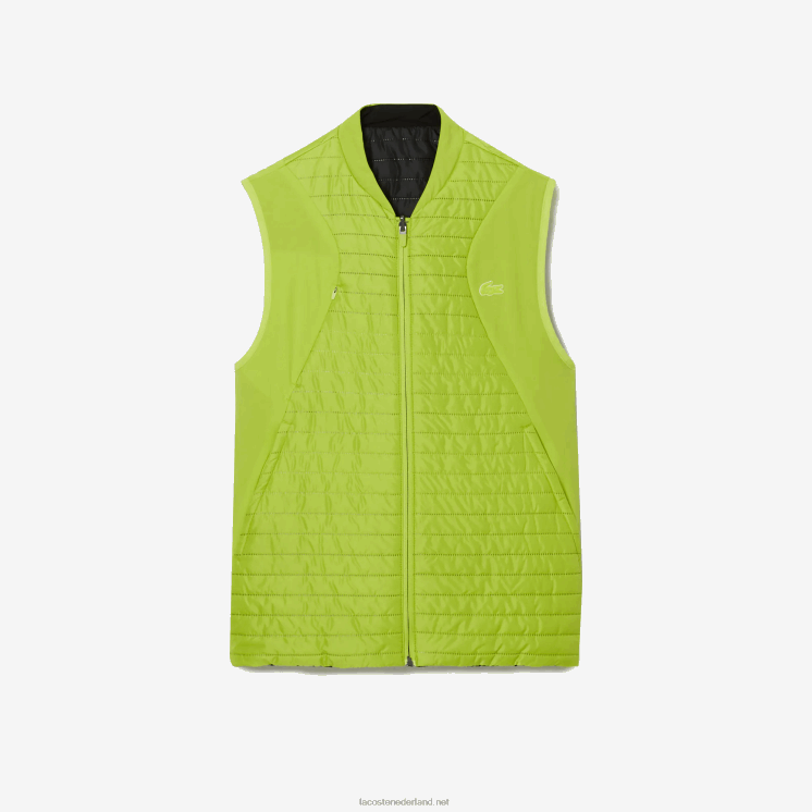 Lacoste sport gewatteerd omkeerbaar vest 0828H385 geel zwart g65 Heren