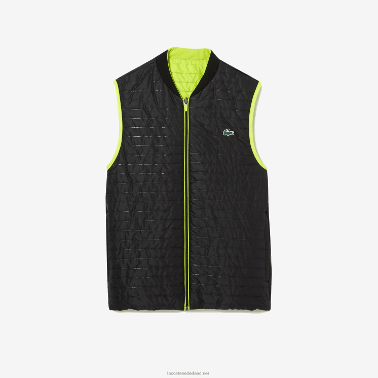 Lacoste sport gewatteerd omkeerbaar vest 0828H385 geel zwart g65 Heren