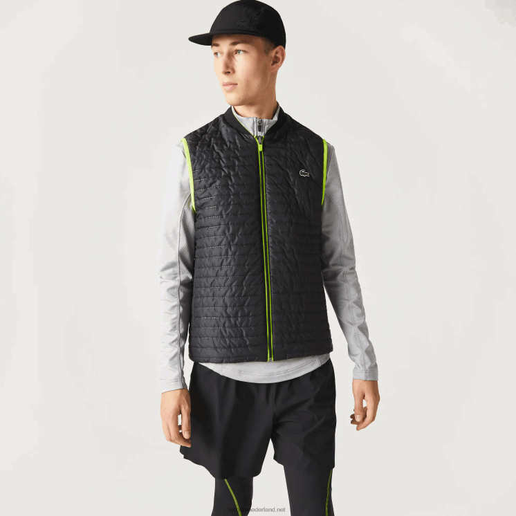 Lacoste sport gewatteerd omkeerbaar vest 0828H385 geel zwart g65 Heren