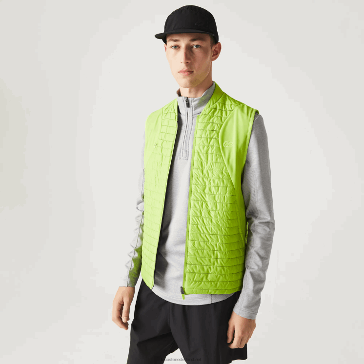 Lacoste sport gewatteerd omkeerbaar vest 0828H385 geel zwart g65 Heren