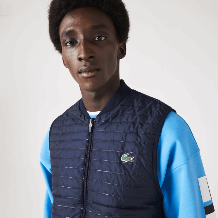 Lacoste sport gewatteerd omkeerbaar vest 0828H386 paars marineblauw se3 Heren