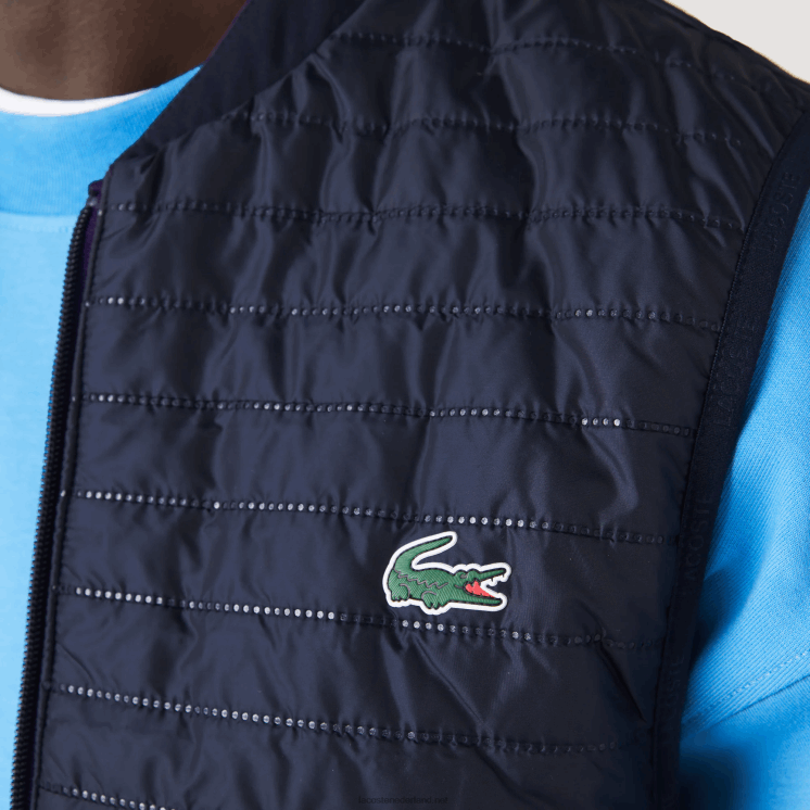 Lacoste sport gewatteerd omkeerbaar vest 0828H386 paars marineblauw se3 Heren