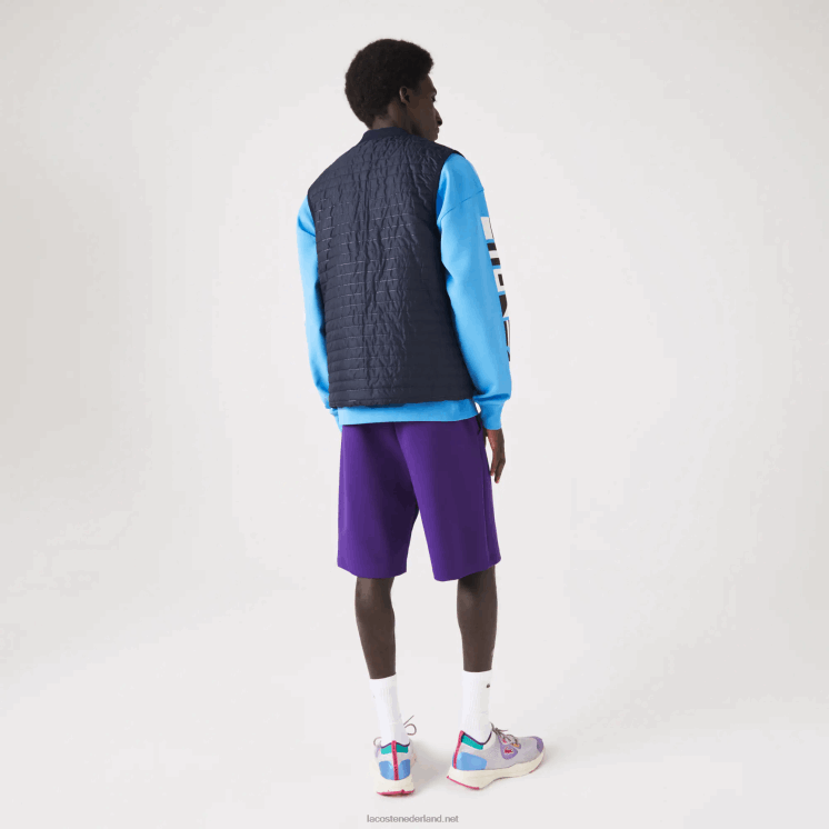 Lacoste sport gewatteerd omkeerbaar vest 0828H386 paars marineblauw se3 Heren