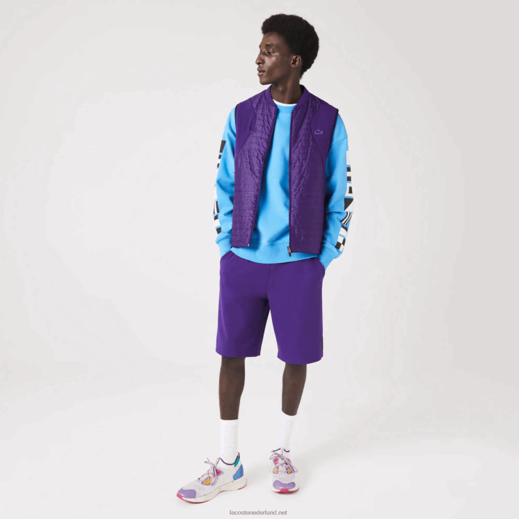 Lacoste sport gewatteerd omkeerbaar vest 0828H386 paars marineblauw se3 Heren