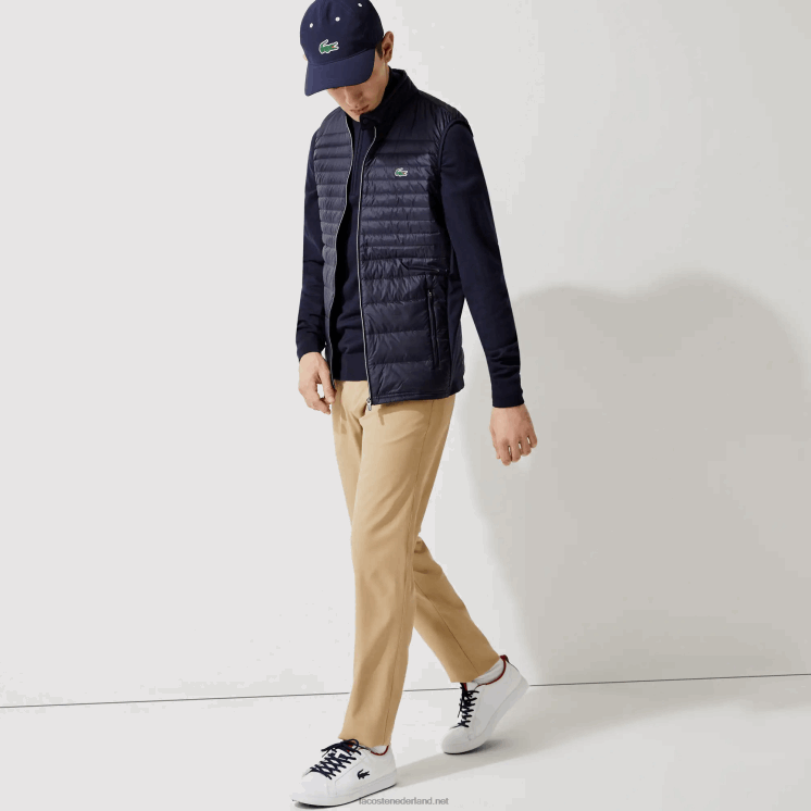 Lacoste sport lichtgewicht waterbestendig gewatteerd golfvest 0828H1309 marineblauw 5fs Heren