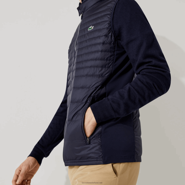 Lacoste sport lichtgewicht waterbestendig gewatteerd golfvest 0828H1309 marineblauw 5fs Heren