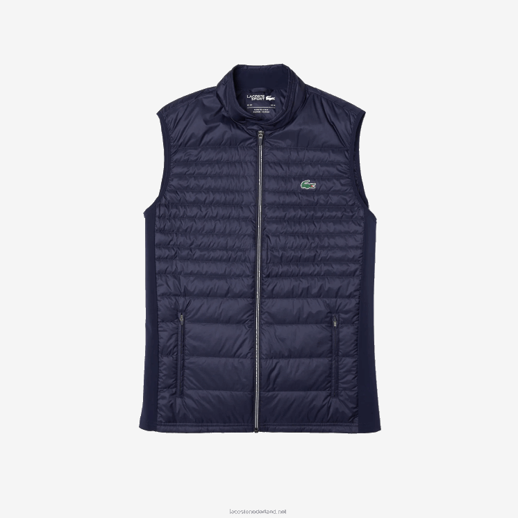 Lacoste sport lichtgewicht waterbestendig gewatteerd golfvest 0828H1309 marineblauw 5fs Heren