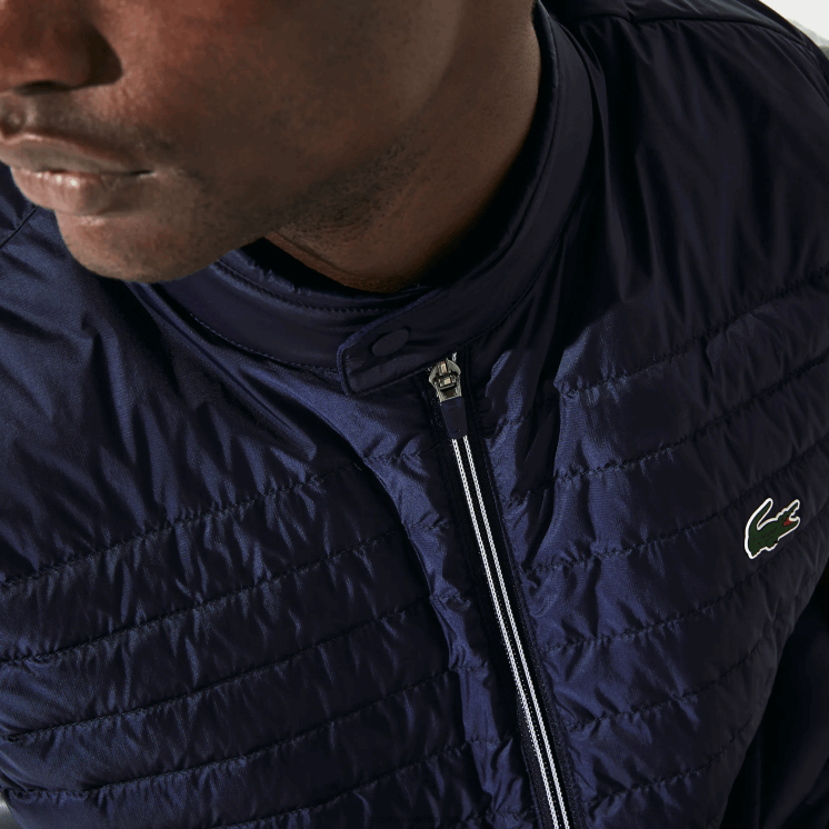 Lacoste sport lichtgewicht waterbestendig gewatteerd golfvest 0828H1309 marineblauw 5fs Heren