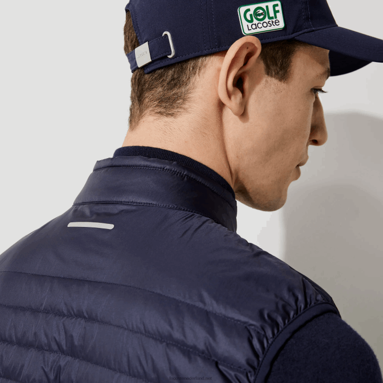 Lacoste sport lichtgewicht waterbestendig gewatteerd golfvest 0828H1309 marineblauw 5fs Heren