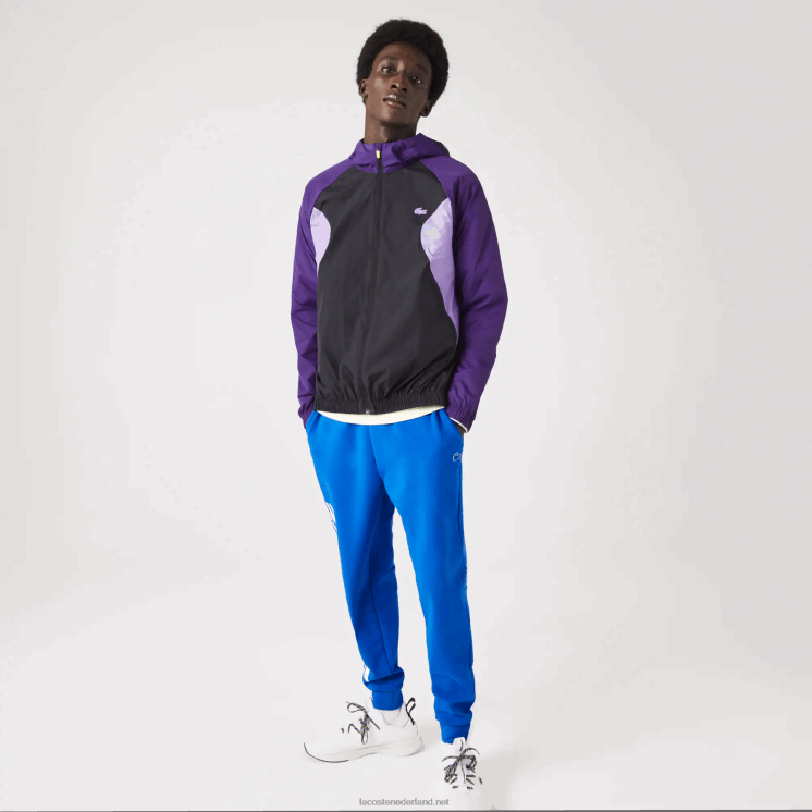 Lacoste opvouwbaar windjack 0828H1255 zwart paars 6kb Heren