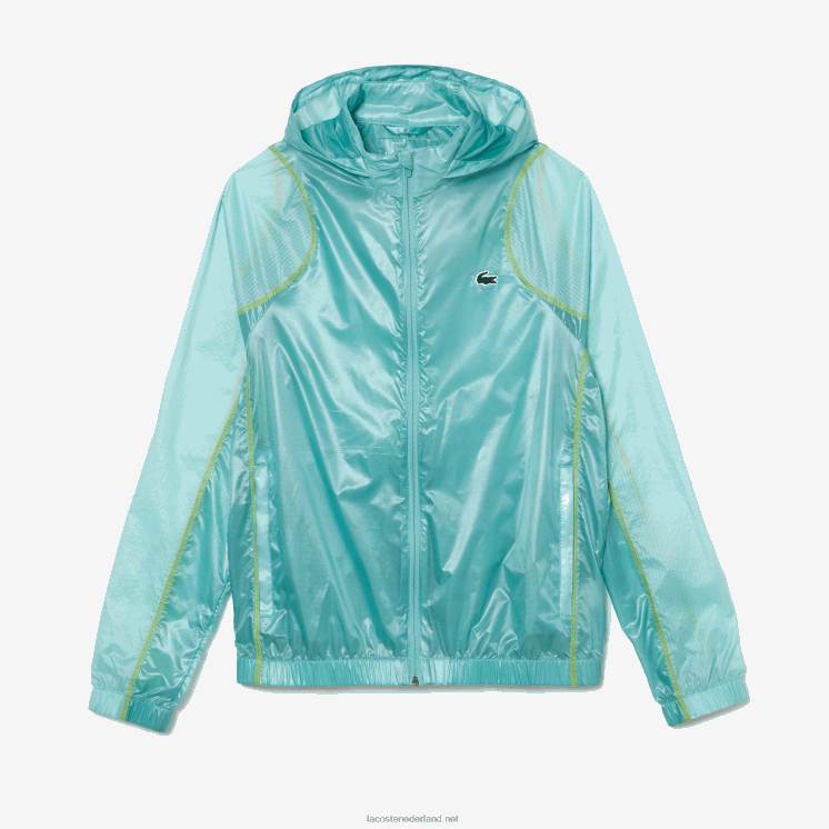 Lacoste sport waterdicht windjack met capuchon 0828H1 mint br8 Heren