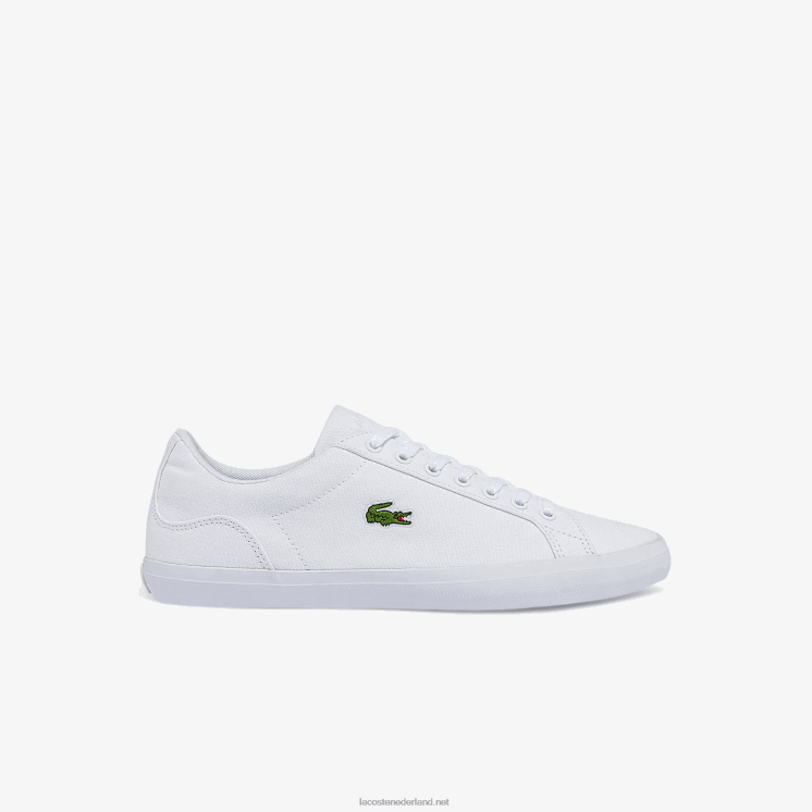 Lacoste lerond canvas sneakers 0828H1907 wit 001 Heren