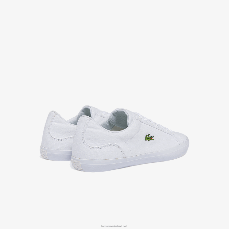 Lacoste lerond canvas sneakers 0828H1907 wit 001 Heren
