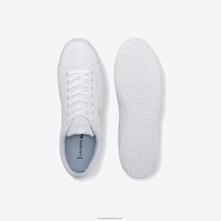 Lacoste lerond canvas sneakers 0828H1907 wit 001 Heren