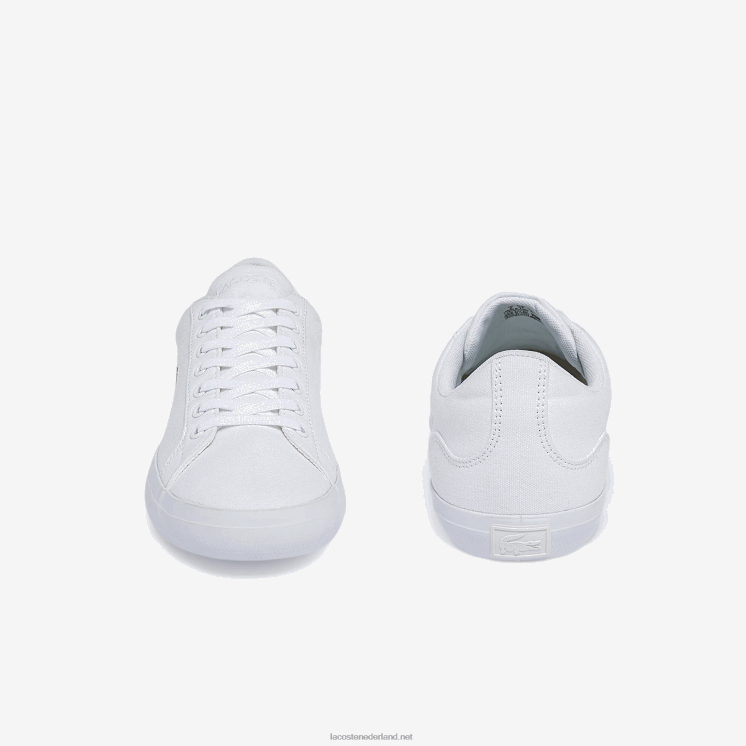 Lacoste lerond canvas sneakers 0828H1907 wit 001 Heren